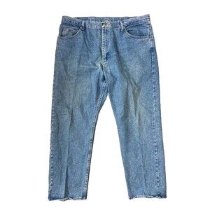 EUC Wrangler Jeans Men's 40X30 Blue Denim Straight Fit Retro 90s Medium Wash